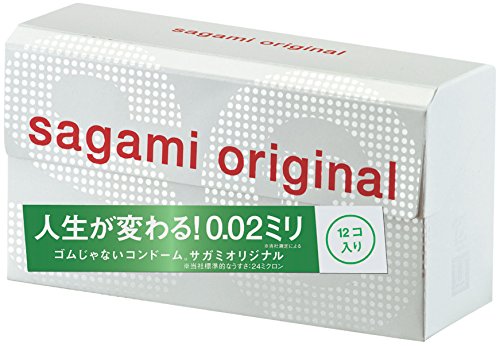 12個入/サガミオリジナル002究極のうすさ0.02ミリを実現した「ゴムじゃないコンドーム。サガミオリジナル002」です。
スタンダードタイプで、たっぷり潤滑ゼリー付き。