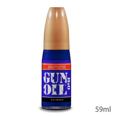 GUN OIL H2O　59mlスーパースムースなウォーターベースローション。
持続性が高く、長時間のプレイにオススメ!